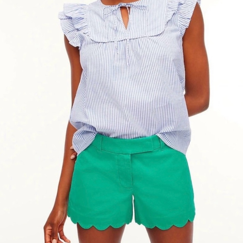 J. Crew Scalloped Green Women's Shorts